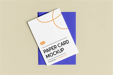 Paper Card With Envelope Free Mockup — Free Mockup World