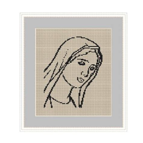 Graficos gratis de punto de cruz en pdf con dibujos. Virgin Mary.Mother Of God. Cross Stitch Pattern. PDF Chart ...