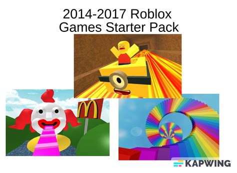 2014 2017 Roblox Games Starter Pack Rstarterpacks Starter Packs