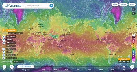 Inmeteos Ventusky Map Beautiful Visualization Of Real Time Global