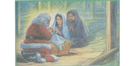 I Saw Santa Kneelingat The Manger