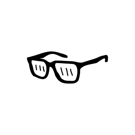 hand drawn eyeglasses icon simple doodle icon 13407398 vector art at vecteezy