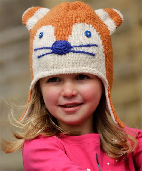 Ginger Fox Knit Hat By Piccalilly Notonthehighstreet