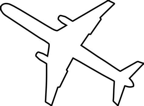 Black Outline Airplane Coloring Page | Wecoloringpage.com