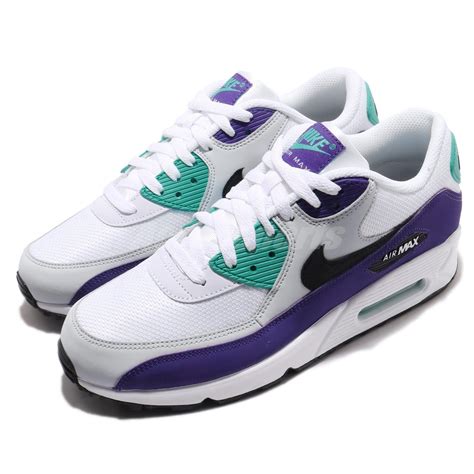 Nike Air Max 90 Essential White Hyper Jade Purple Men Running Shoes
