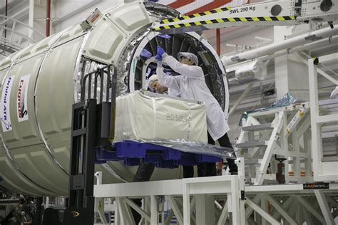 Cargo Loading For Orbital Atks Crs 9 Cygnus Spacecraft Northrop Grumman