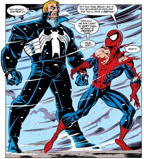 Spider Man And Venom In Amazing Spider Man 375 Illustrazioni Marvel