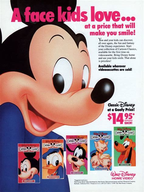 Disney Cartoon Classics Starring Mickey And Minnie 1987