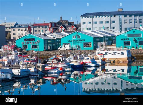 Colourful View Of The Old Harbour In Reykjavik Stock Photo Alamy