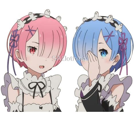 Rezero Twin Anime Maids Rem And Ram By Saclothing Redbubble