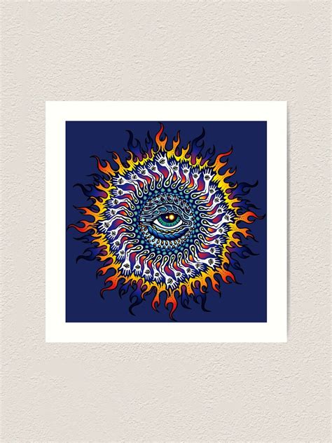 Psychedelic Eye Sun Art Print For Sale By Sandersart Redbubble