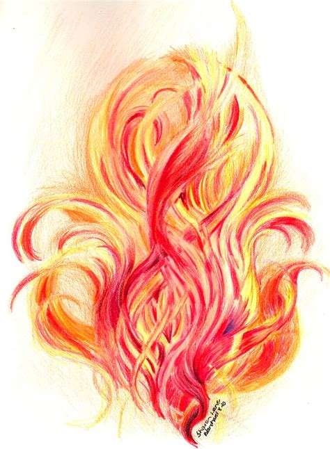 Fire Drawing By Sharon Blanchard Pixels