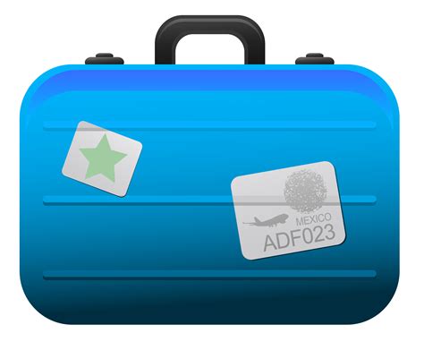 Blue Trolley Suitcase Png Clipart Image Gallery Yopri