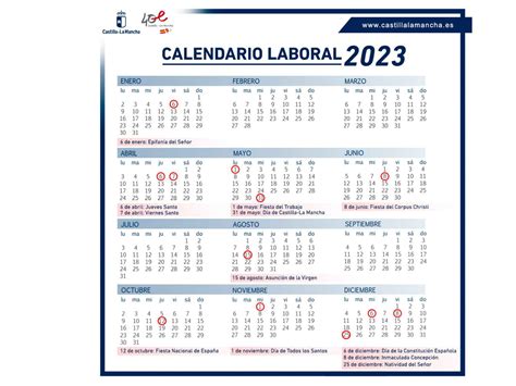 Calendario Escolar Castilla La Mancha 2023 Festivos I