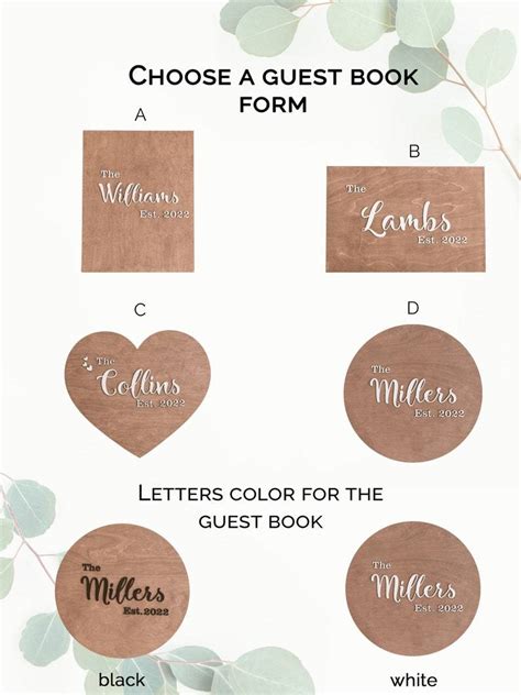 Rustic Wedding Guest Book Shapes Blendavant Want To Make Your