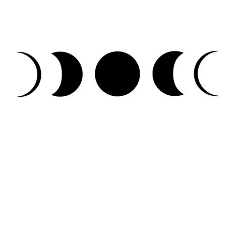 Digital Download Moon Phases Silhouette Moon Eclipse The Lunar Phases