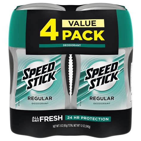 Speed Stick Deodorant For Men Regular 3 Ounce 4 Pack