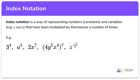 Index Notation Gcse Maths Steps Examples And Worksheet