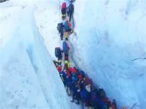 Mount Everest Climbers In ‘human Traffic Jam Video The Advertiser
