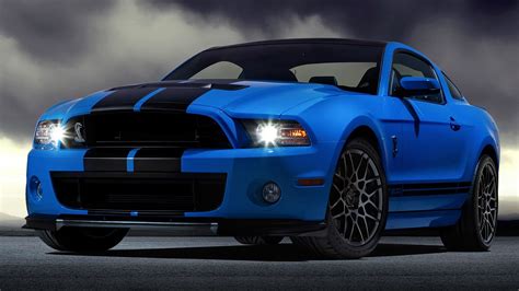 Blue Cars Vehicles Ford Mustang Ford Shelby Ford Mustang
