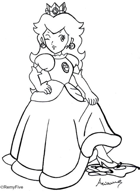 Princess Peach Coloring Page To Download And Print For Free Coloring Home