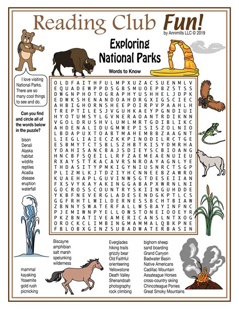 Download Word Search On Yellowstone Yellowstone National Park Word