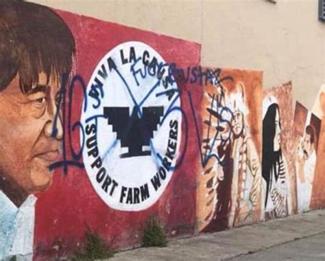 Sf Mural Depicting Cesar Chavez Vandalized Mission Local