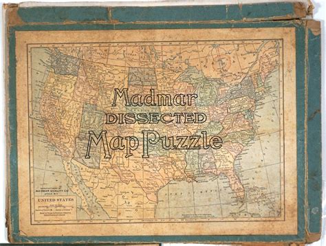 Madmar Dissected Us Map Wooden Puzzle Map Puzzle Map