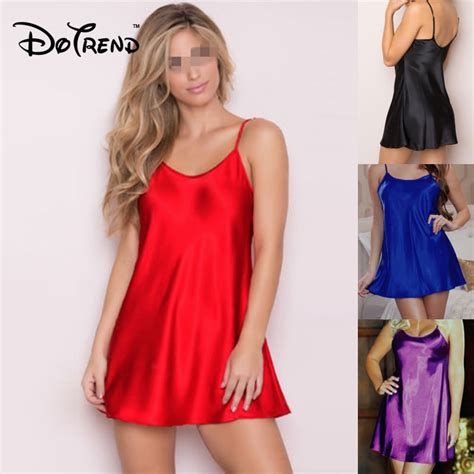 Ladies Sexy Silk Satin Night Dress Sleeveless Nighties V Neck Nightwear For Women Nightgown Plus