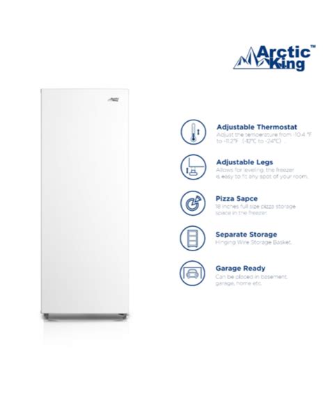 Arctic King Aru07m2aww 70cf Upright Freezer White For Sale Online Ebay