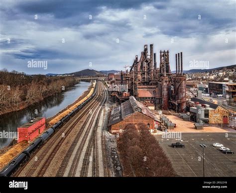 Bethlehem Steel Pa Aerial Ii Upper View Of The Iconic And Histric