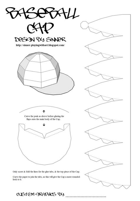 Print Cut Out And Build Your Own Customisable Baseball Cap You Can