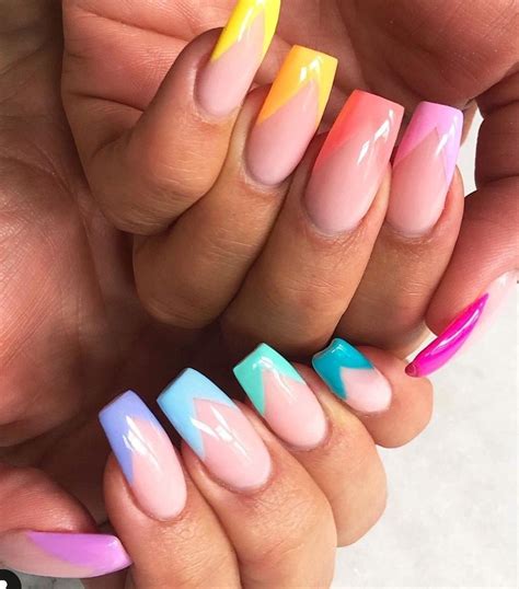 Pin By Josefa On Nail Art Obsession French Tip Acrylic Nails Pastel