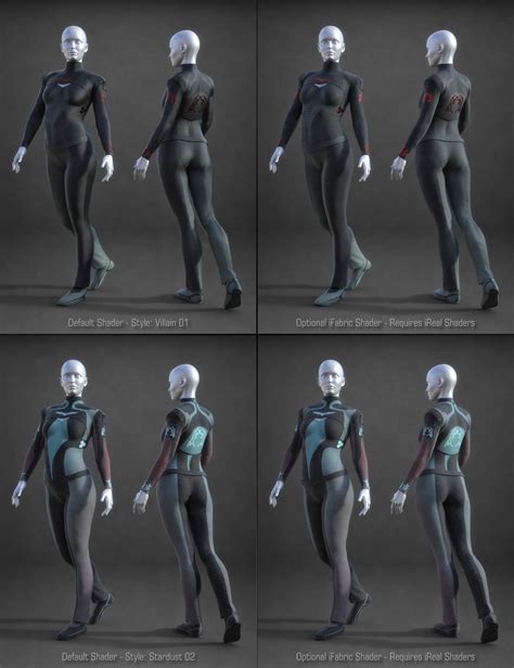 DForce LT Sci Fi Outfit For Genesis 8 1 Female Daz 3D