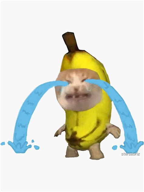 Banana Cat Crying Meme Sticker For Sale By Stersabriz Redbubble