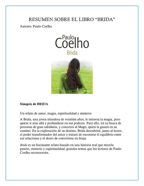 Brida De Paulo Coelho Resumen Completo Análisis Y Reseña De Esta