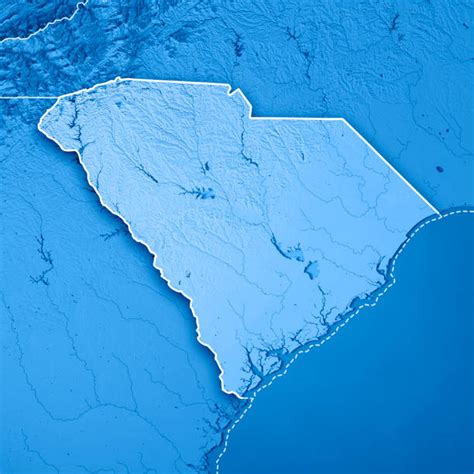 South Carolina Cartography Map Topography Stock Photos Pictures