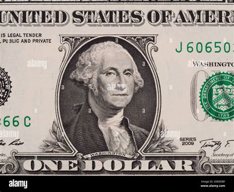 Us One Dollar Bill Closeup Macro 1 Usd Banknote George Washington