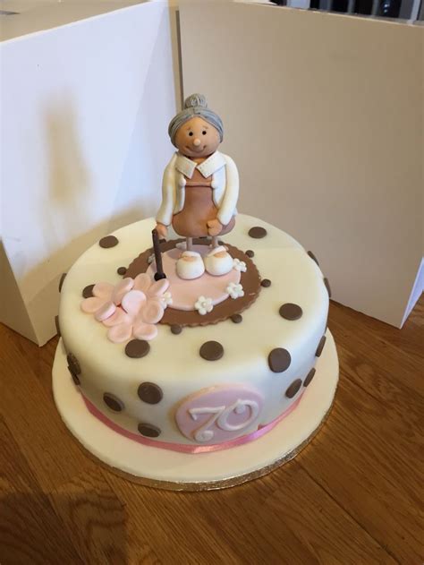 Showstoppers delivered to your door. 70th Old Lady Cake | Cakes for women, Cake, Different cakes