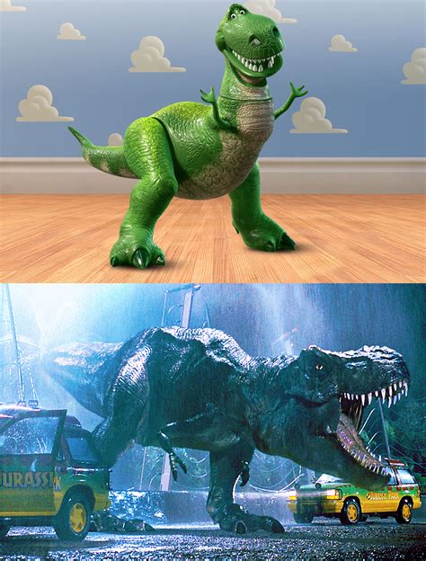 Toy Story Rex Jurassic Park T Rex Comparison Meme Hd Template Know