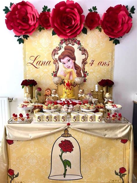 Karas Party Ideas Princess Belle Beauty And The Beast Birthday Party