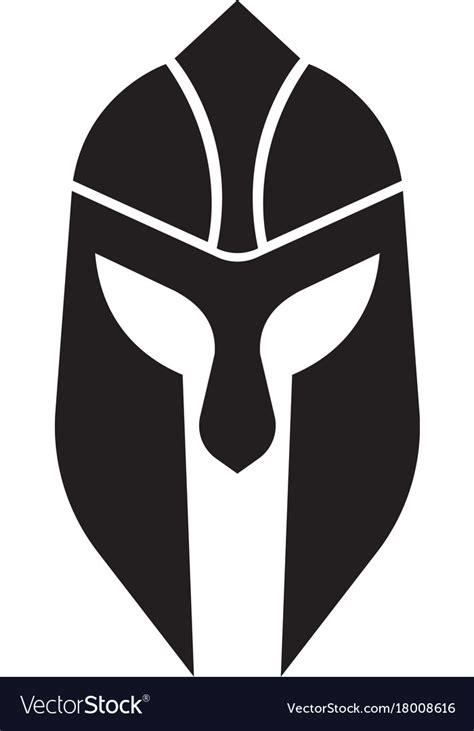 Spartan Helmet Logo Template Royalty Free Vector Image
