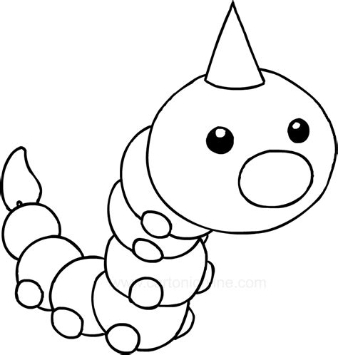 Drawing Weedle Of The Pokemon Coloring Page Coloring Nation