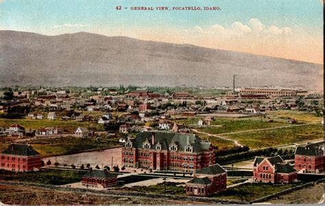 Aerial View Of Pocatello Id Early 1900s Vintage Postcard C53 United