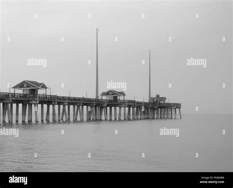 Fishing Pier At Nags Head In The Outer Banks Of North Carolina Stock