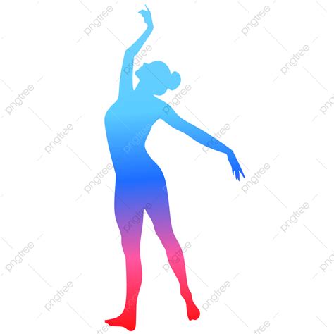 Ballerina Pose Silhouette Vector PNG, Ballerina Girl Dancing Pose