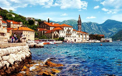 Perast Old Town Of Kotor Bay In Montenegro A Few Kilometers Northwest