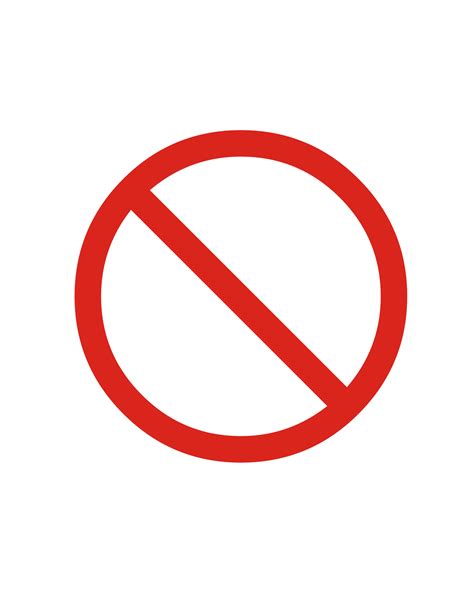 Senalizacion Roja Sin Simbolo Prohibido Diverso Texto Marca Png Images