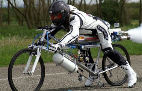 François Gissy Rocket Powered Bicycle Reaches 333 Kmh Setting New