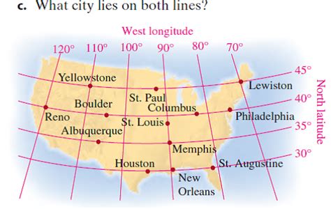 Map Of Usa With Latitude And Longitude Cities